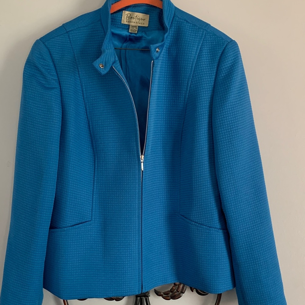 Pacifica Blue Women's Zip-Up Blazer